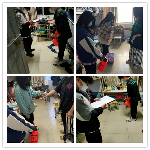 信息管理学院学生会开展宿舍全面消杀和体温测量工作