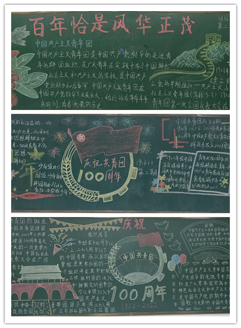 信息管理学院“庆祝中国共产主义青年团成立100周年”黑板报评比圆满结束